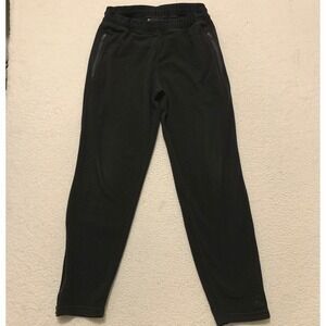 REI Fleece Jogger Pull-On Pants Mens L (29x30) Drawstring Ankle Zip Black